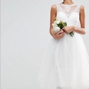 ASOS Wedding Dress- bridal sweetheart MIDI Dress